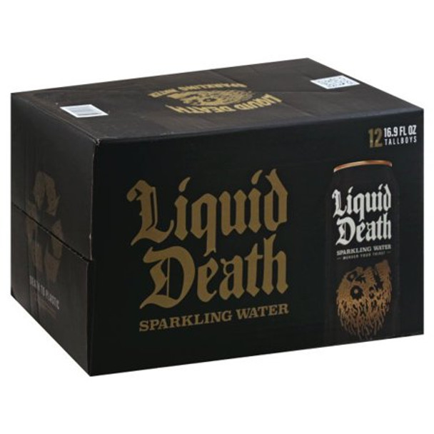 Liquid Death - Sparkling Water 100% Can - Case of 1-12/16.9