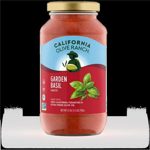 California Olive Ranch - Pasta Sauce Garden Basil - Case of 6-25 OZ