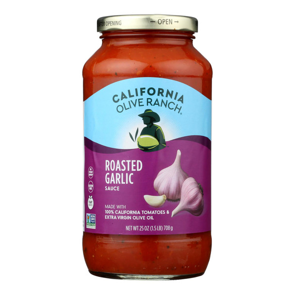 California Olive Ranch - Pasta Sauce Roasted Garlic - Case of 6-25 OZ