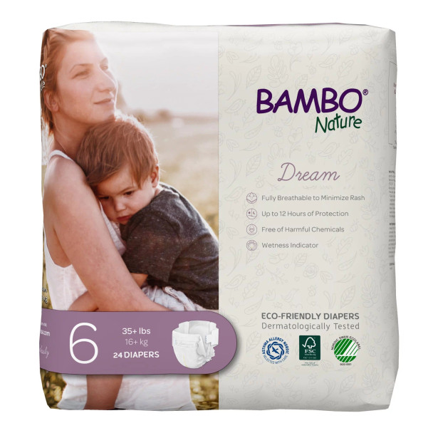 Bambo Nature - Diaper Size 6 - Case of 6-24 CT