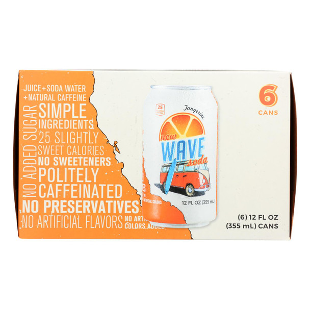 Wave Soda - Soda Tangerine 6 Pack - Case of 2-6/12 FZ