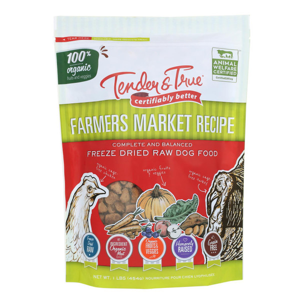 Tender & True - Dog Food Freeze Dried Farmer's Market - Case of 10-1 LB