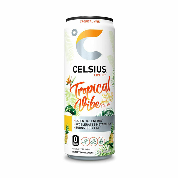 Celsius - Drink Sparkling Tropical Vibe - Case of 12-12 FZ