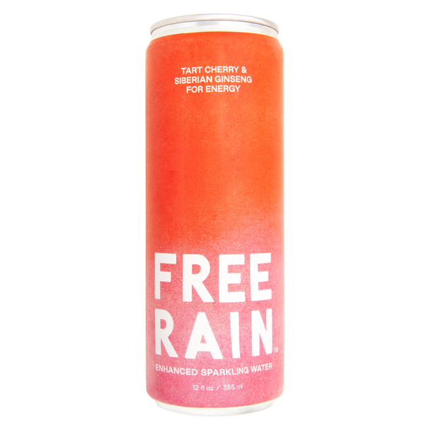 Free Rain - Sparkling Water Energy Tart Cherry Ginseng - Case of 12-12 FZ