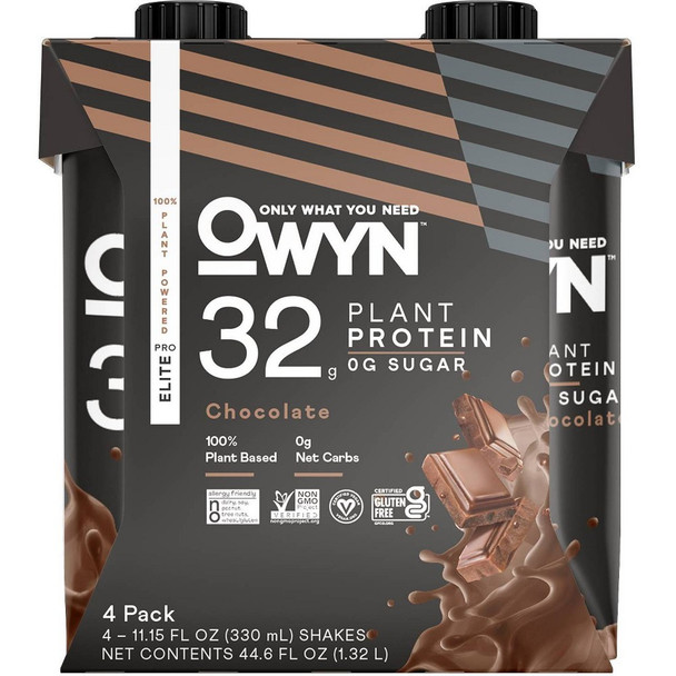 Only What You Need - Protein Drink Chocolate Elite Plant Based - Case of 3-4/11.15Z