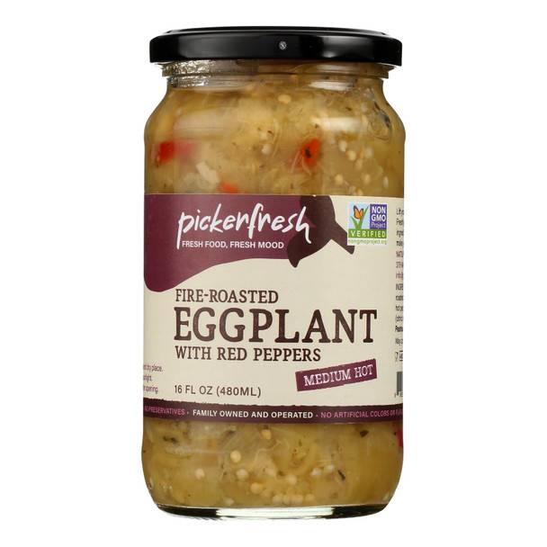 Pickerfresh - Eggplant Fire Roasted Red Pepper - Case of 6-15 OZ