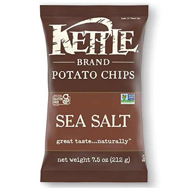 Kettle Brand - Potato Chips Sea Salt - Case of 12-7.5 OZ