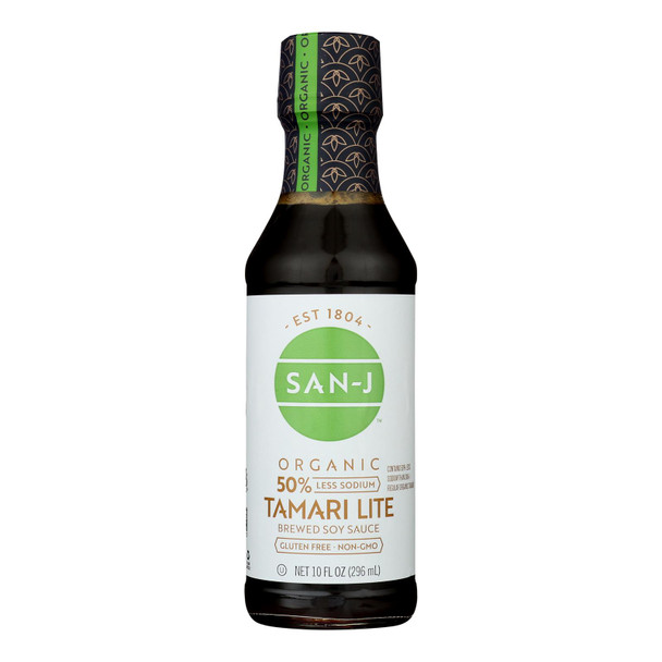 San-j - Tamari Soy Sauce Lite Less Sodium - Case of 6-10 FZ
