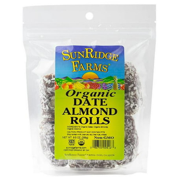 Sunridge Farms - Rolls Date Almond - Case of 12-9.5 OZ