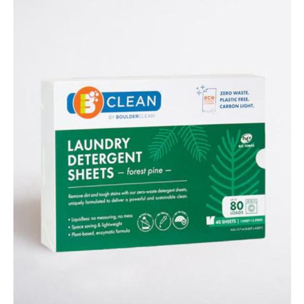 Boulder Clean - Laundry Detergent Sheets Forest Pine - Case of 12-40 CT