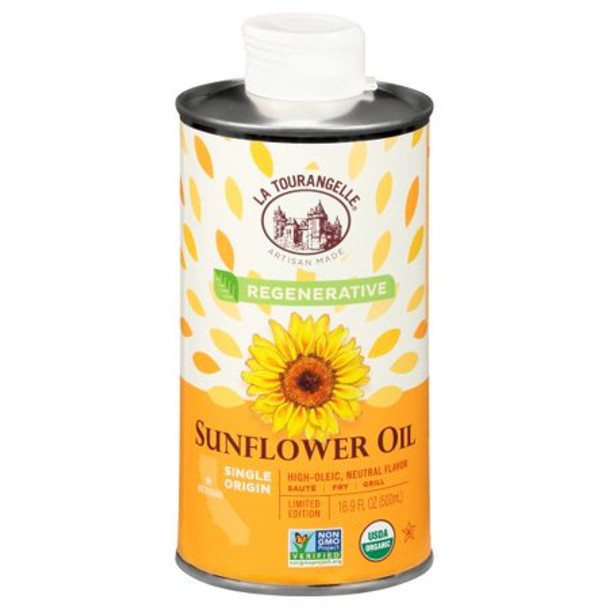 La Tourangelle - Sunflower Oil Organic Regenerative - Case of 6-16.9 FZ