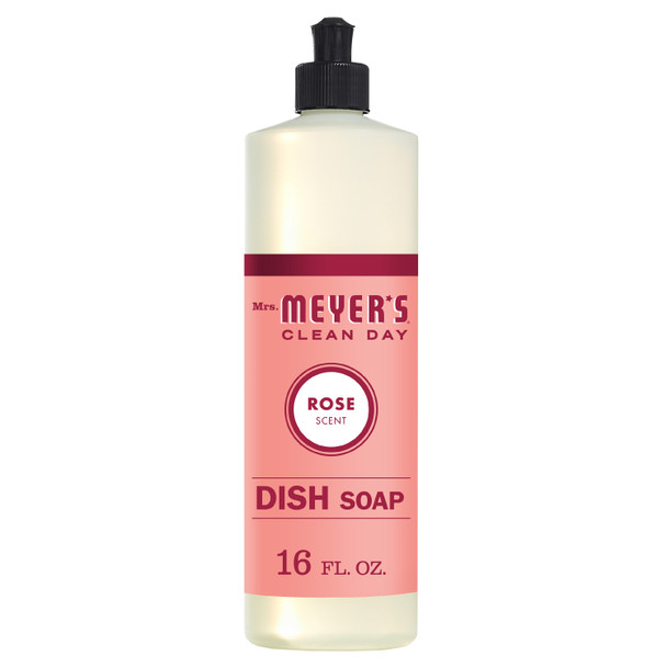 Mrs. Meyer's Clean Day - Dish Soap Liquid Rose - Case of 6-16 FZ