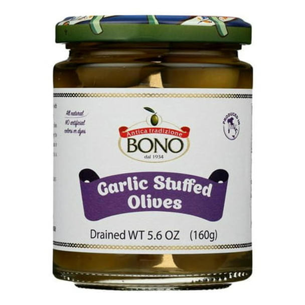 Bono - Olives Garlic Stuffed - Case of 6-5.6 OZ