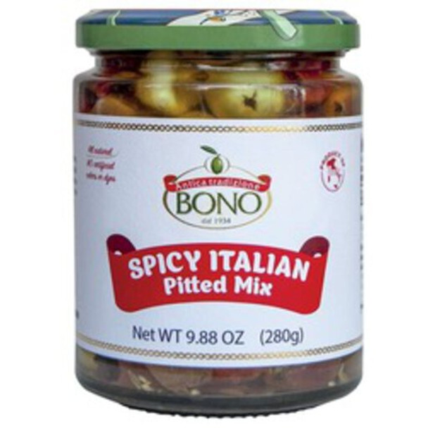 Bono - Olive Mix Spicy Italian Pitted - Case of 6-9.88 OZ