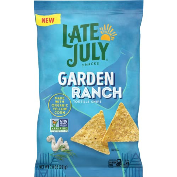 Late July Snacks - Tortilla Chips Garden Ranch - Case of 12-7.8 OZ