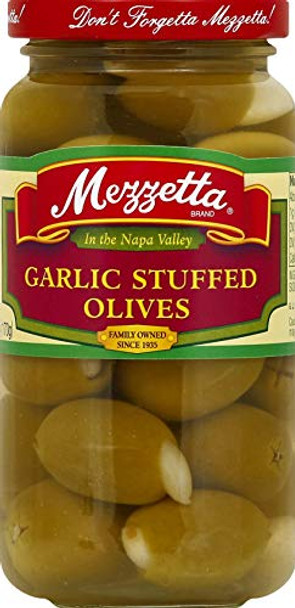 Mezzetta Garlic Stuffed Olives - Case of 6 - 6 OZ