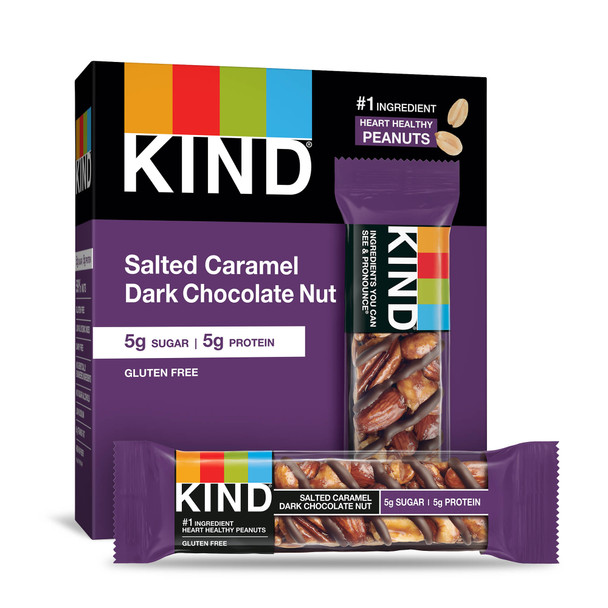 Kind - Bar Salt Caramel Dark Chocolate Nut - Case of 10-6/1.4 OZ