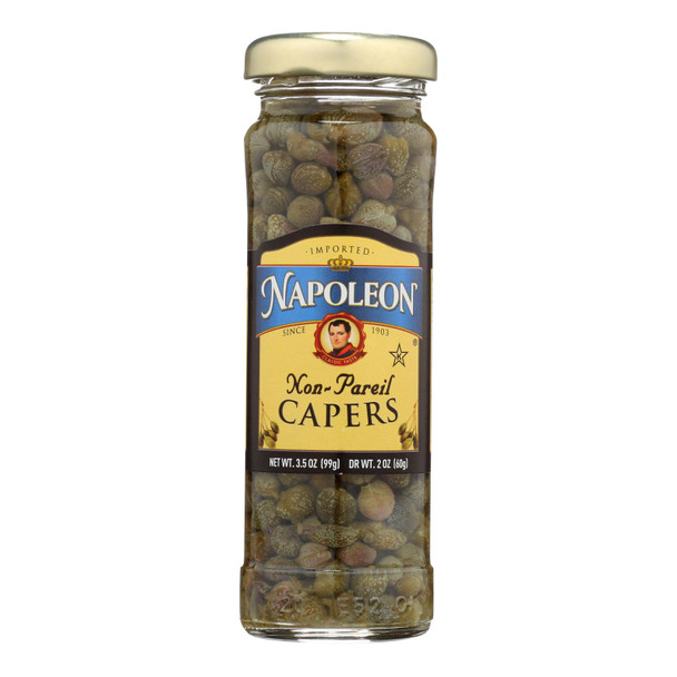 Napoleon Imported Non-Pareilles Capers - Case of 12 - 3.5 OZ