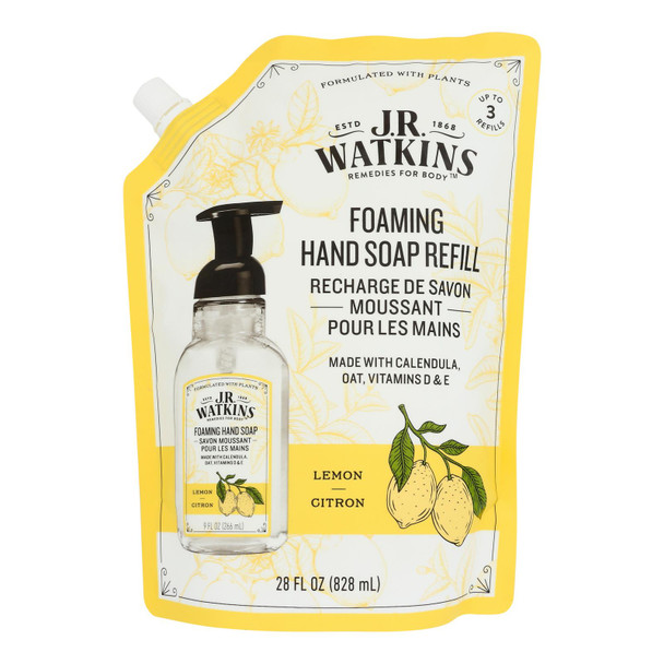 J.r. Watkins - Hand Soap Foam Refill Lemon - Case of 3-28 FZ