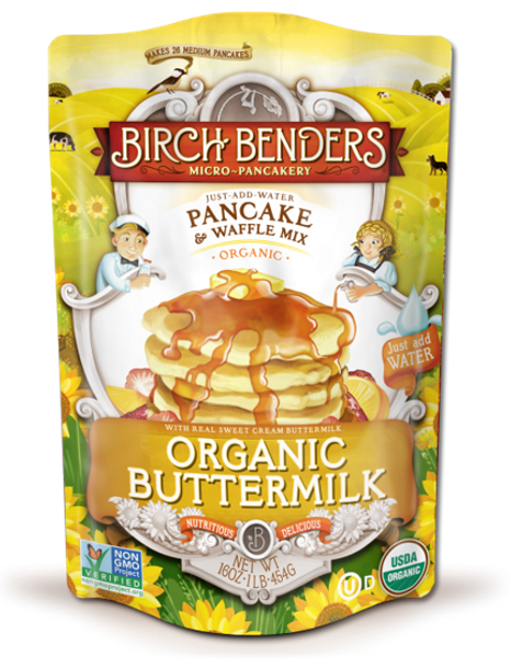 Birch Benders - Pancake & Waffle Mix Buttermilk - Case of 6-16 OZ