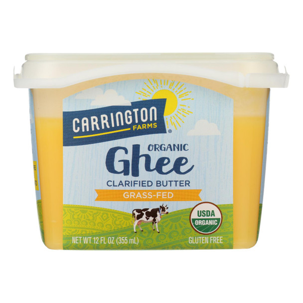 Carrington Farms Organic Ghee Clarified Butter  - Case of 6 - 12 OZ