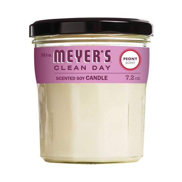 Mrs. Meyer's Clean Day - Soy Candle Peony - Case of 6-7.2 OZ