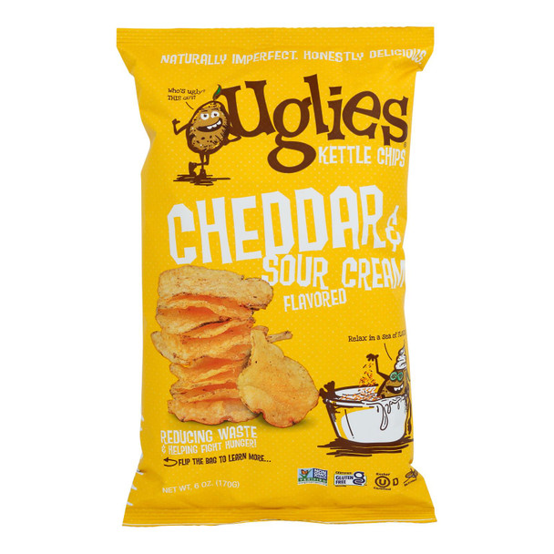 Uglies - Potato Chips Cheddar & Sour Cream - Case of 12-6 OZ