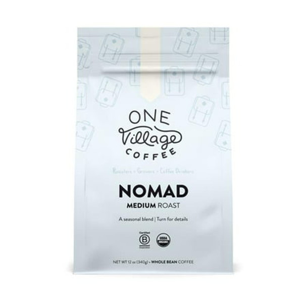 One Village Coffee - Coffee Nomad Medium Whole Bean - Case of 6-12 OZ
