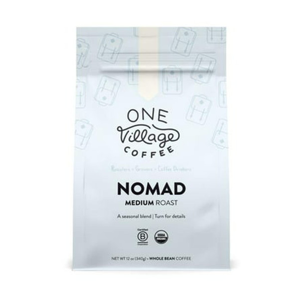One Village Coffee - Coffee Nomad Medium Whole Bean - Case of 6-12 OZ