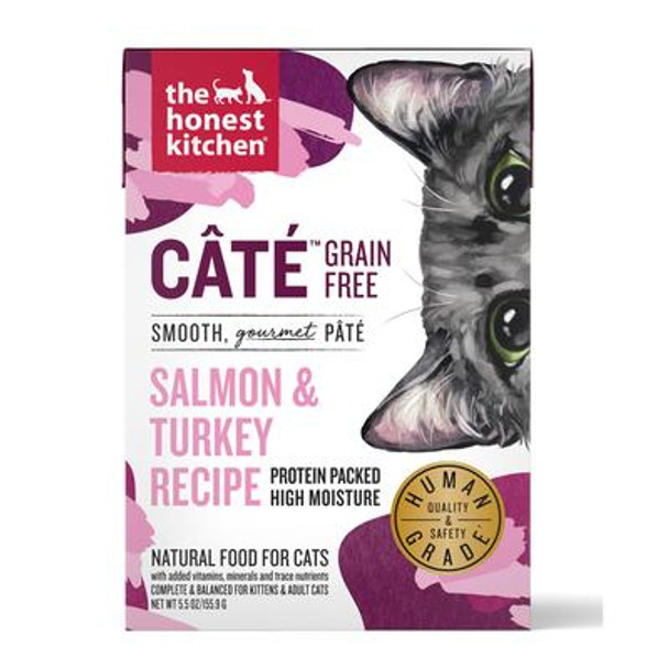 The Honest Kitchen - Cat Food Salmon Turkey Pate - Case of 12-5.5 OZ