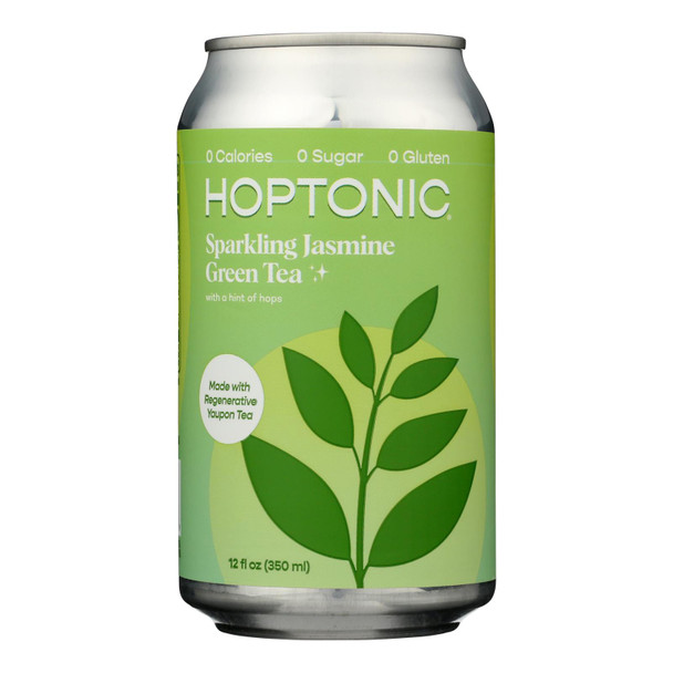 Hoptonic Tea - Sparkling Green Tea Jasmine - Case of 6-12 FZ