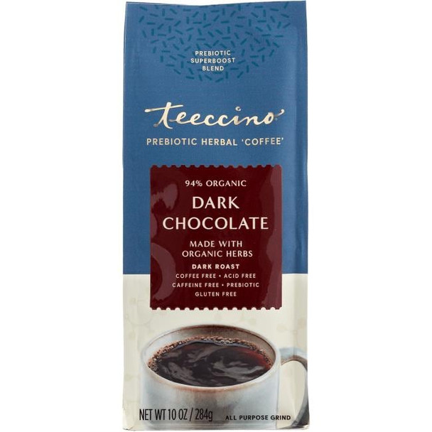 Teeccino - Coffee Dark Chocolate Prebiotic - Case of 6-10 OZ