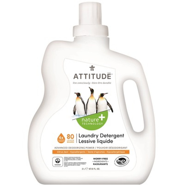 Attitude - Laundry Detergent Citrus Zest - 1 Each 1-67.6 OZ