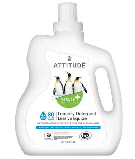 Attitude - Laundry Detergent Wildflowers - 1 Each 1-67.6 OZ