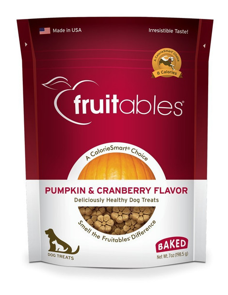 Fruitables - Dog Treats Crunch Pumpkin & Cranberry - Case of 8-7 OZ