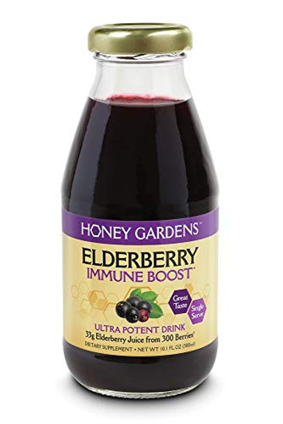 Honey Gardens - Elderberry Immune Boost Dark - Case of 4-10.1 OZ