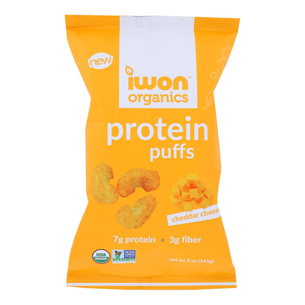 I Won! Nutrition Co - Chips Cheddar Cheese Protein Puffs - Case of 12 - 5 OZ