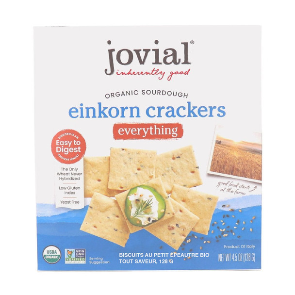 Jovial - Cracker Einkorn Everything - Case of 10-4.5 OZ