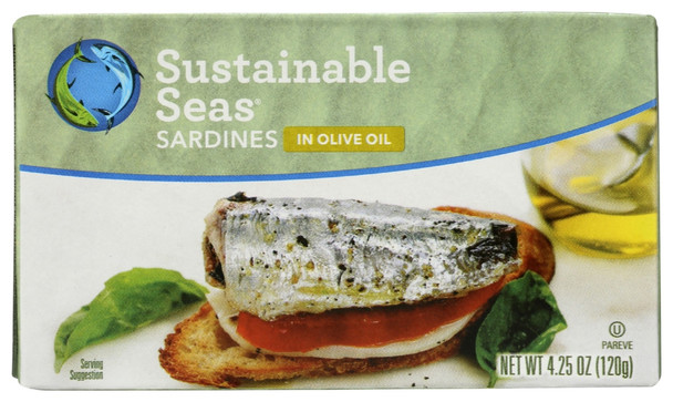 Sustainable Seas - Sardines In Olive Oil - Case of 12-4.25 OZ