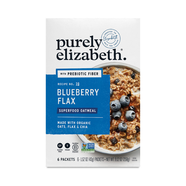 Purely Elizabeth - Oatmeal Blueberry Flax 6 Pack - Case of 6-9.12 OZ