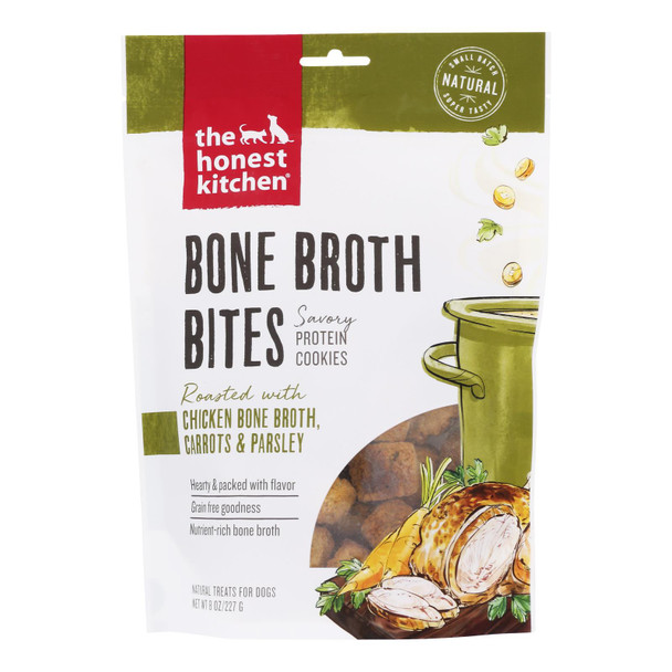 The Honest Kitchen - Dog Treat Bites Chicken Bone Broth - Case of 6-8 OZ