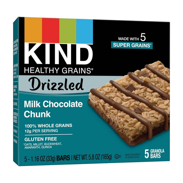 Kind - Bar Drizzled Milk Chocolate Chunk - Case of 8-5/1.16 Z