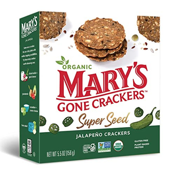 Mary's Gone Crackers - Cracker Super Seeds Jalapeno - Case of 6-5.5 OZ