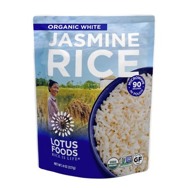 Lotus Foods - Rice White Jasmine Pouch - Case of 6-8 OZ