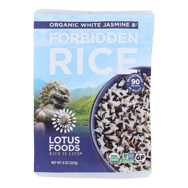 Lotus Foods - Rice White Jasmine Forbidden - Case of 6-8 OZ