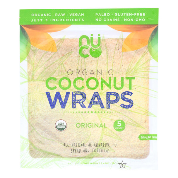 Nuco Original Organic Coconut Wraps  - Case of 12 - 2.47 OZ