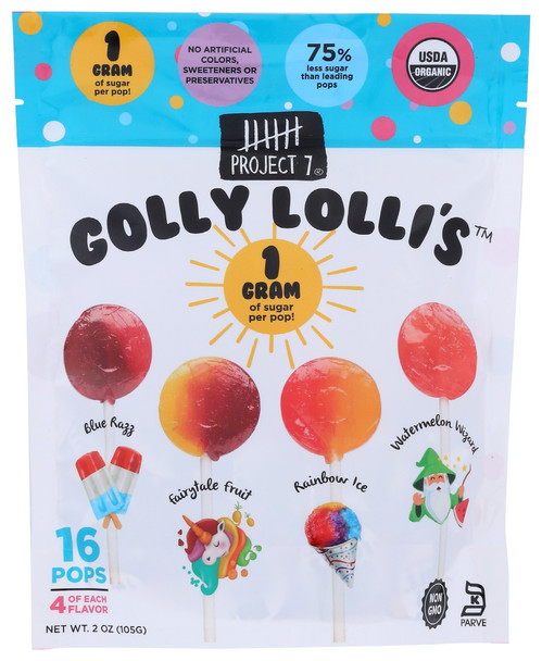 Project 7 - Candy Golly Lollis - Case of 12-3.5 OZ