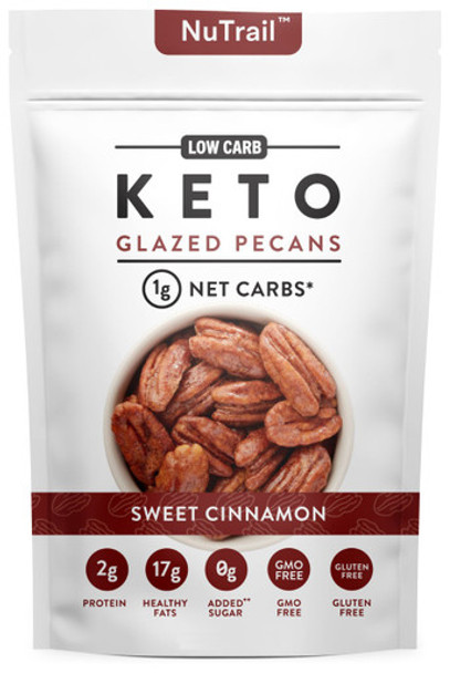 Nutrail - Pecans Sweet Cinnamon Glazed Keto - Case of 12-4 OZ