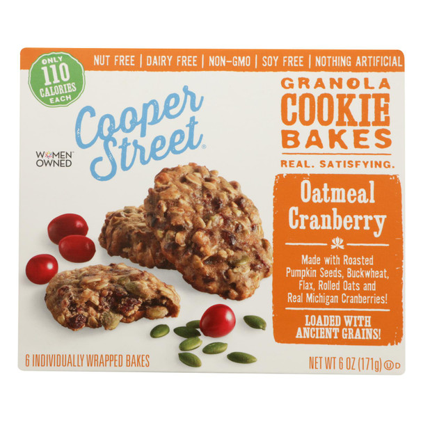 Cooper Street - Granola Bakes Oatmeal Cranberry - Case of 6 - 6 OZ