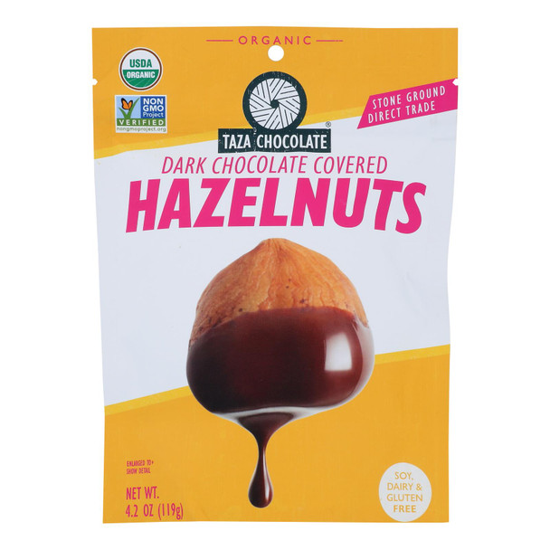 Taza Chocolate - Hazelnuts Chocolate Covered - Case of 12-3.5 OZ